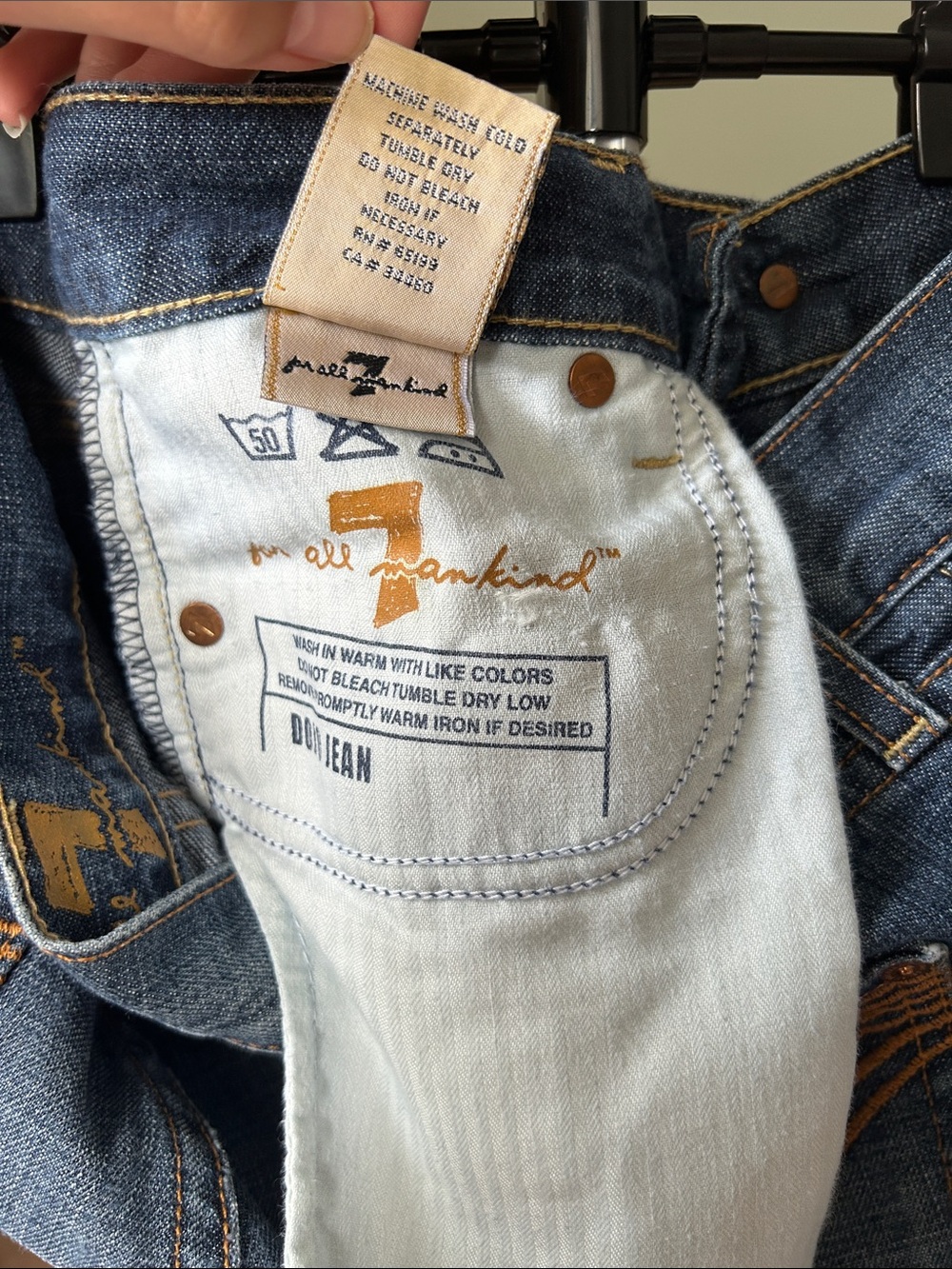7 For All Mankind Bootcut Jeans in Medium Blue Fade - Picture 11 of 16